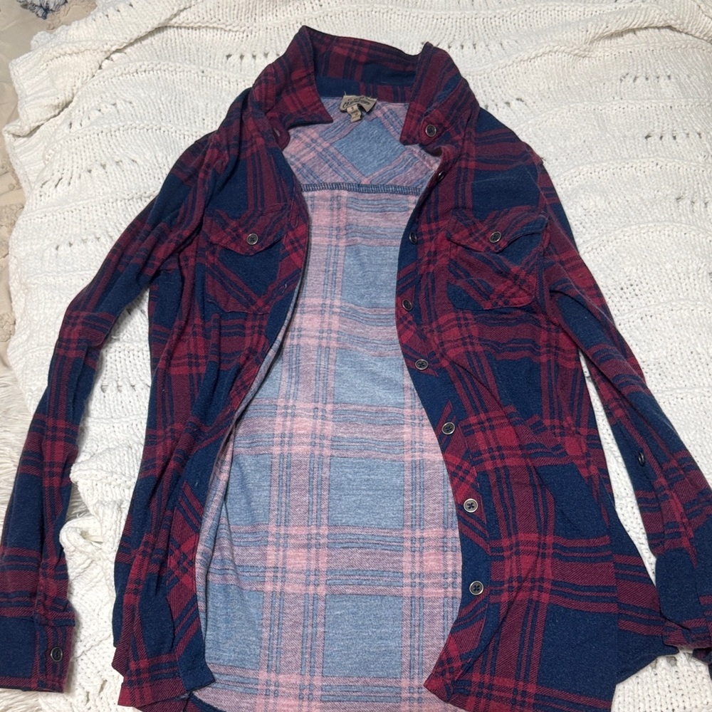 Como Vintage Red and Blue Plaid Blazer